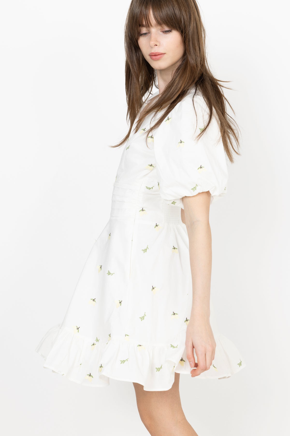 Makayla Dress - Lemon Aop