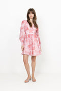 Sasha Dress - Pink Flower Aop