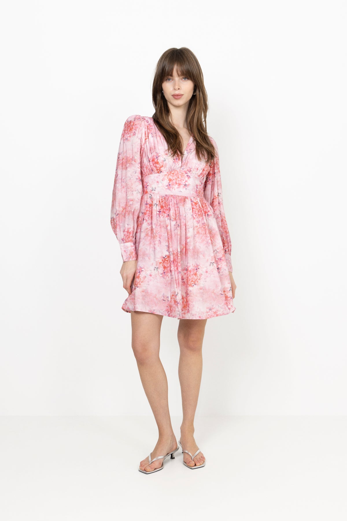 Sasha Dress - Pink Flower Aop