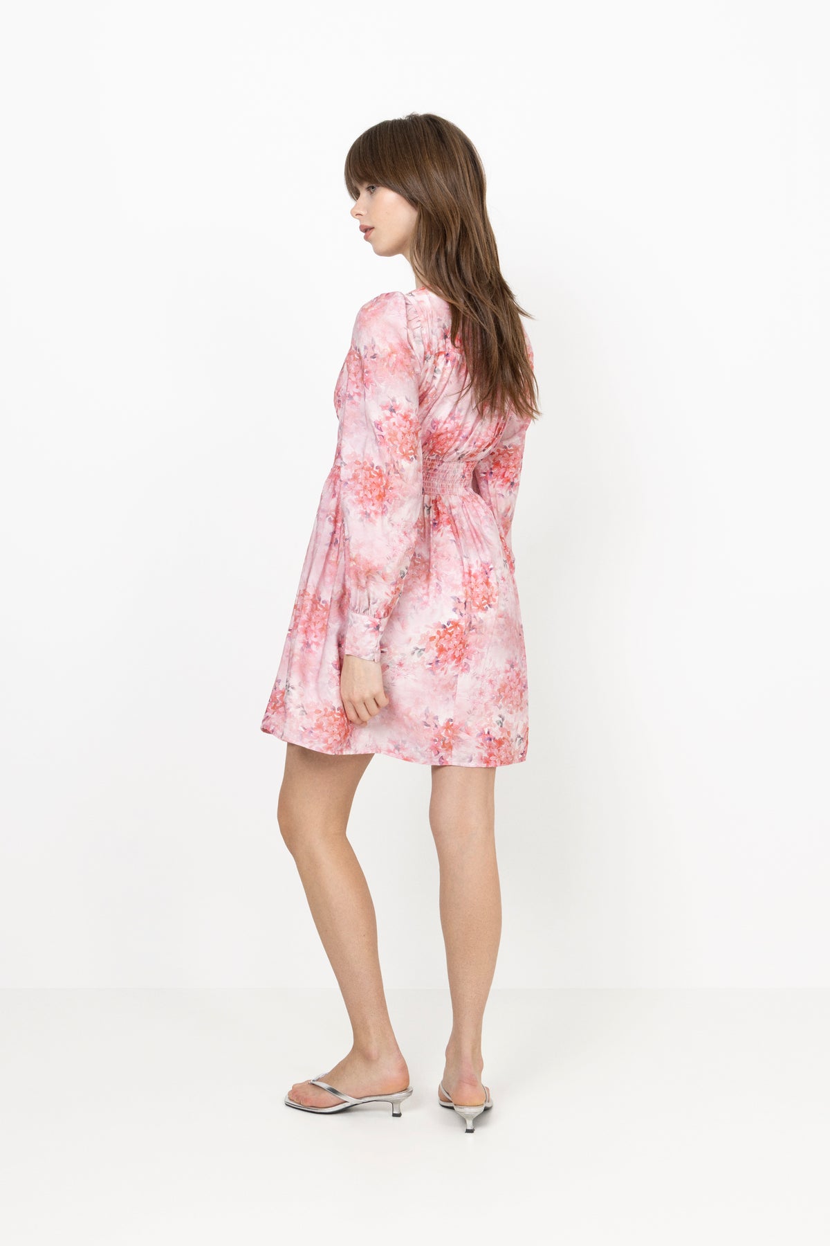 Sasha Dress - Pink Flower Aop