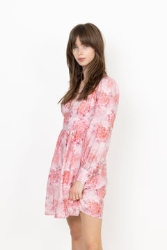 Sasha Dress - Pink Flower Aop