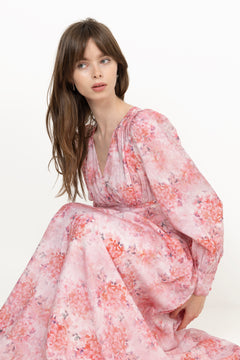 Livorno Dress - Pink Flower Aop