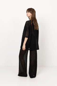 Moa Oversized Knitted Shirt - Black