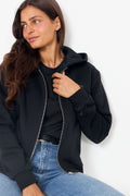 W Regular Zip Hoodie - Black