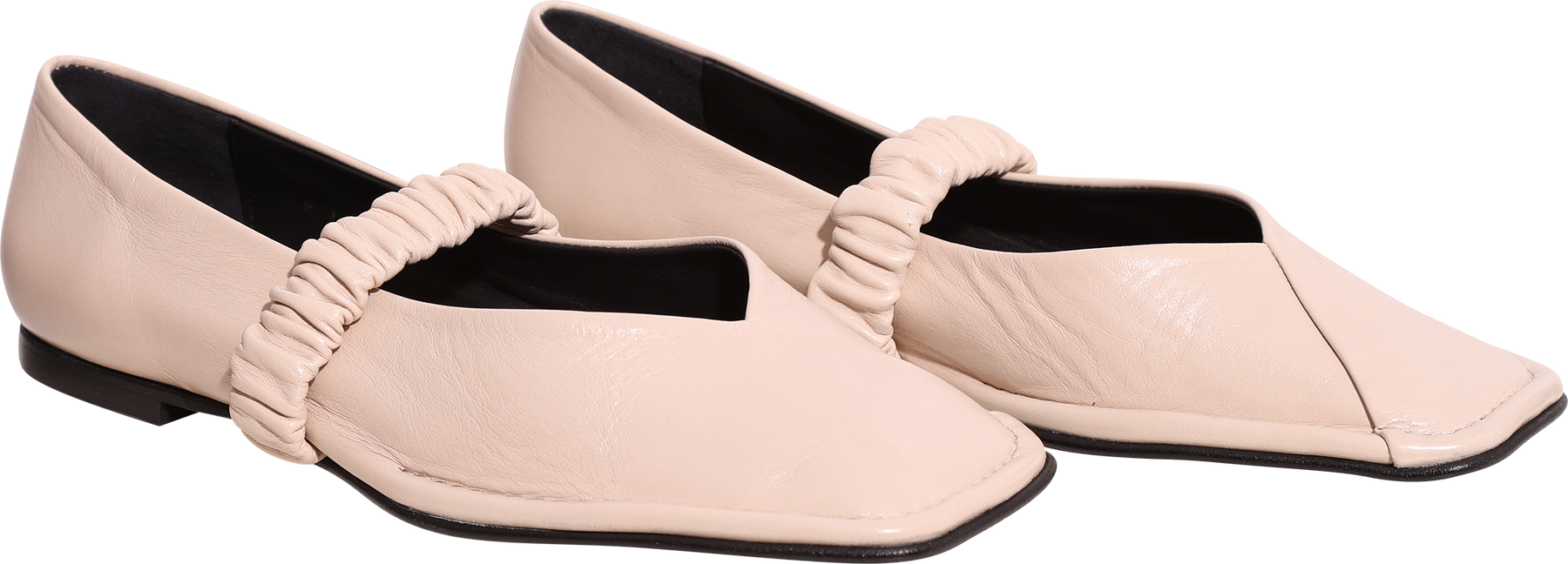 Lautan Leather Ballet Flats - Cream