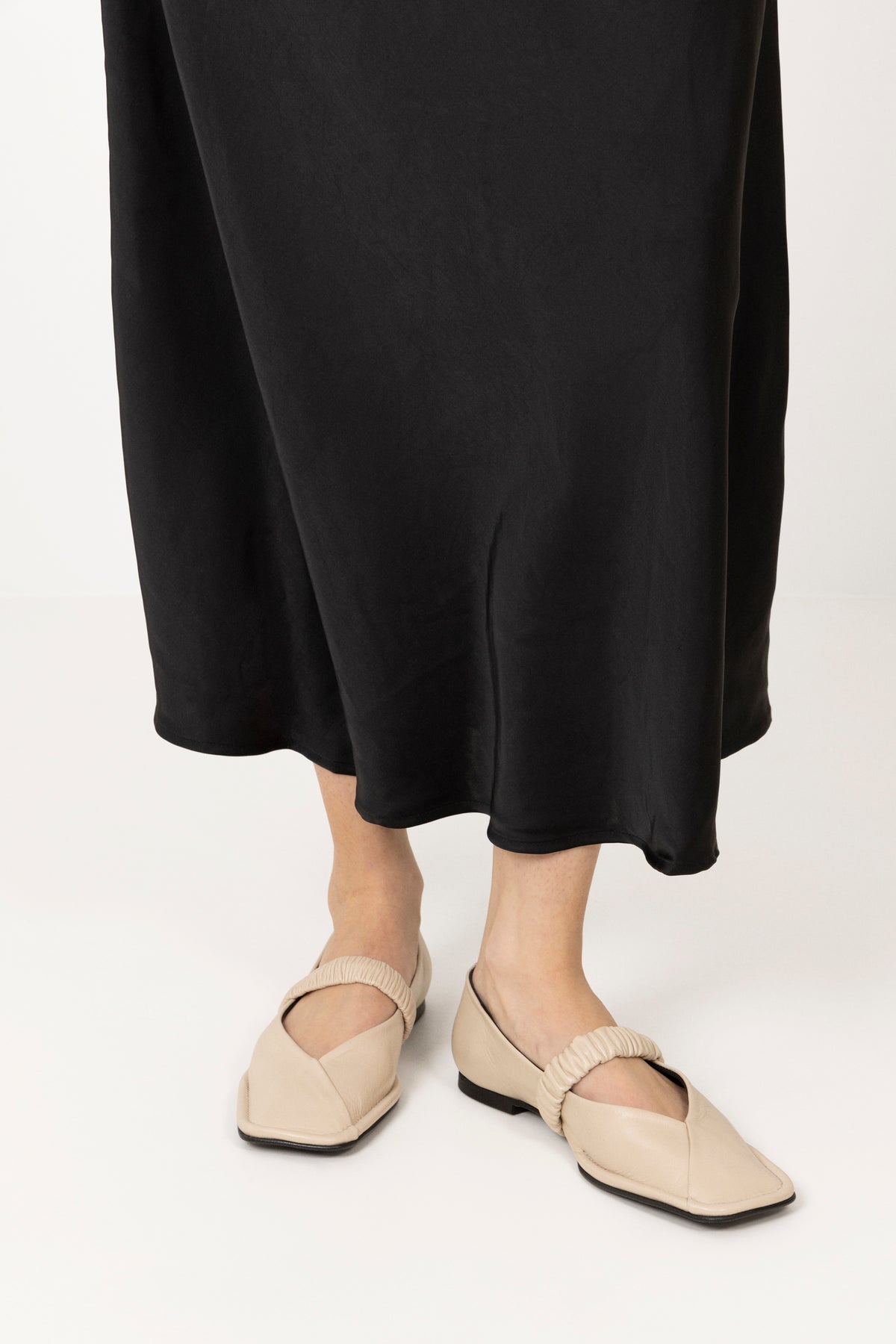 Lautan Leather Ballet Flats - Cream