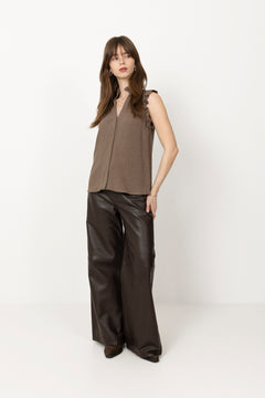 Viva Sl Sun Ruffle Top Noos - Chocolate Chip
