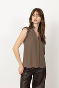 Viva Sl Sun Ruffle Top Noos - Chocolate Chip
