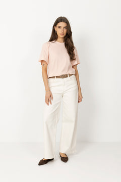 Penelope 2/4 Ruffle Tee Noos - Pale Dogwood