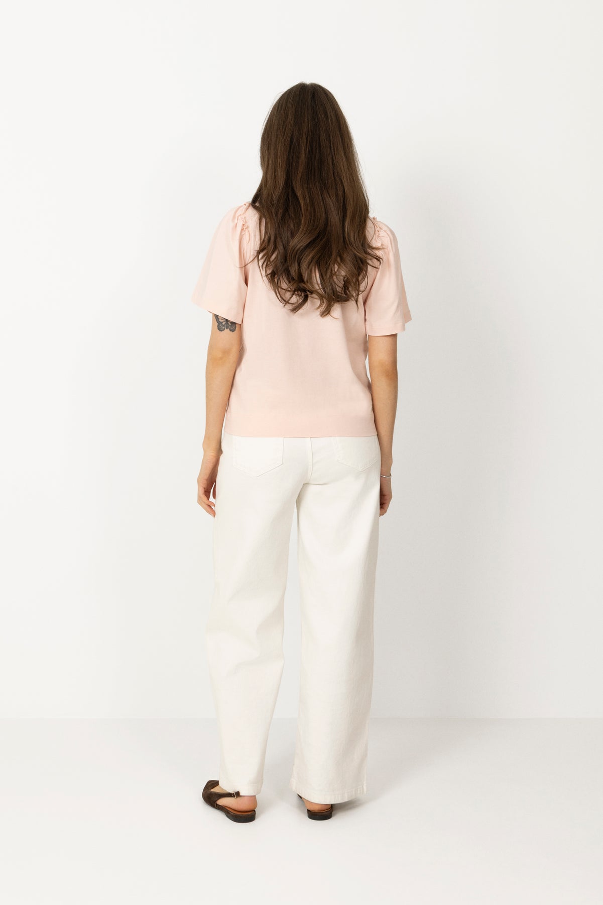 Penelope 2/4 Ruffle Tee Noos - Pale Dogwood
