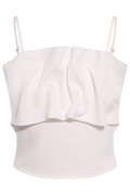 Vinelle Pleated Bandeau Top B - Snow White