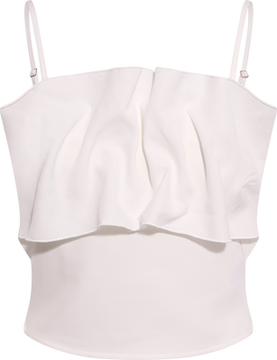 Vinelle Pleated Bandeau Top B - Snow White