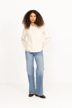 Relaxed Ebba Denim Shirt - Egret