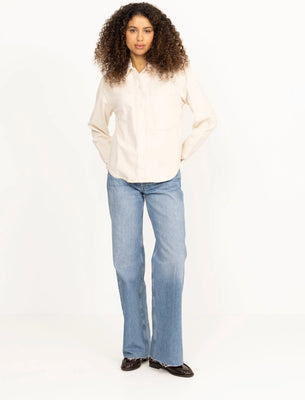 Relaxed Ebba Denim Shirt - Egret