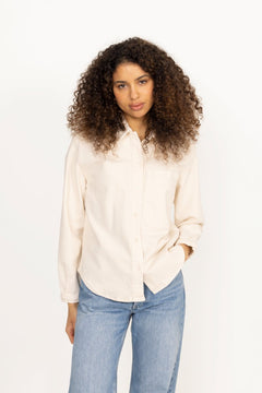 Relaxed Ebba Denim Shirt - Egret