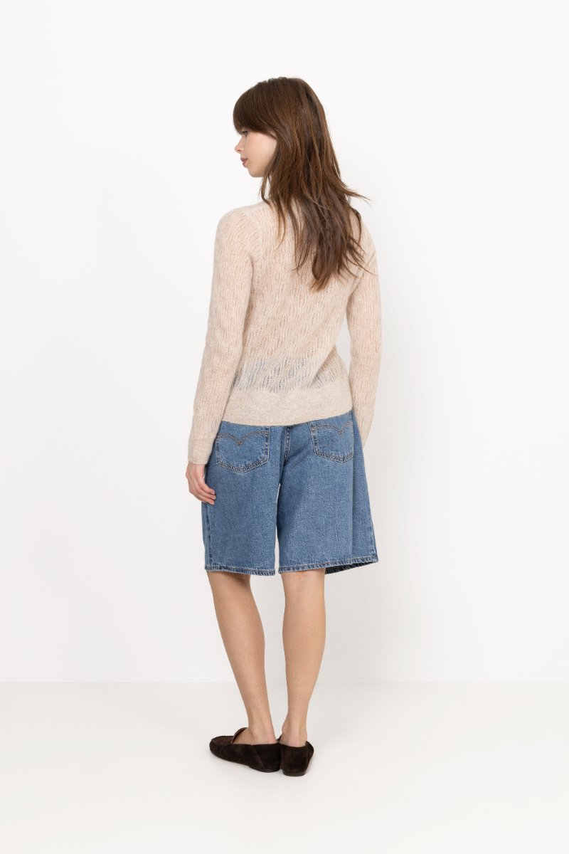 Mayer Ls Knit Structure Cardigan - Birch