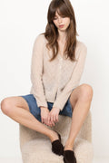 Mayer Ls Knit Structure Cardigan - Birch