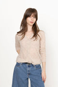Mayer Ls Knit Structure Cardigan - Birch