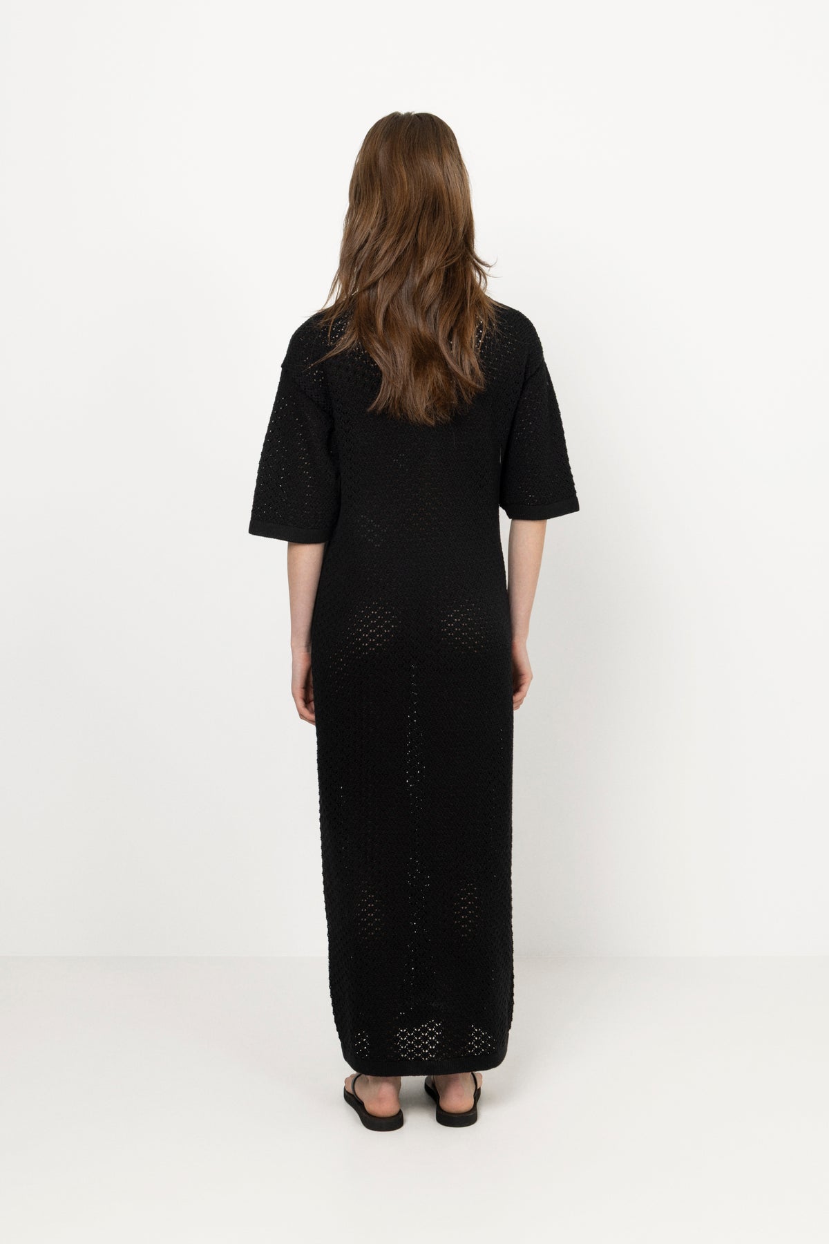 Ivy 2/4 Knit Structure Dress - Black
