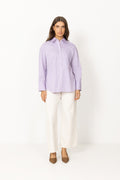 Hotel Amour Oversize Ls  Shirt B - Fresh Pink Blue + White