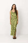 Giona Slim Ankle Strap Dress B - Lint Aop Flower