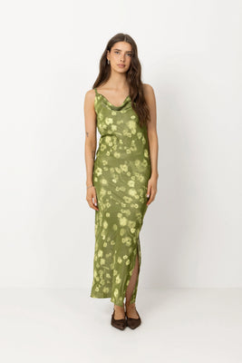 Giona Slim Ankle Strap Dress B - Lint Aop Flower