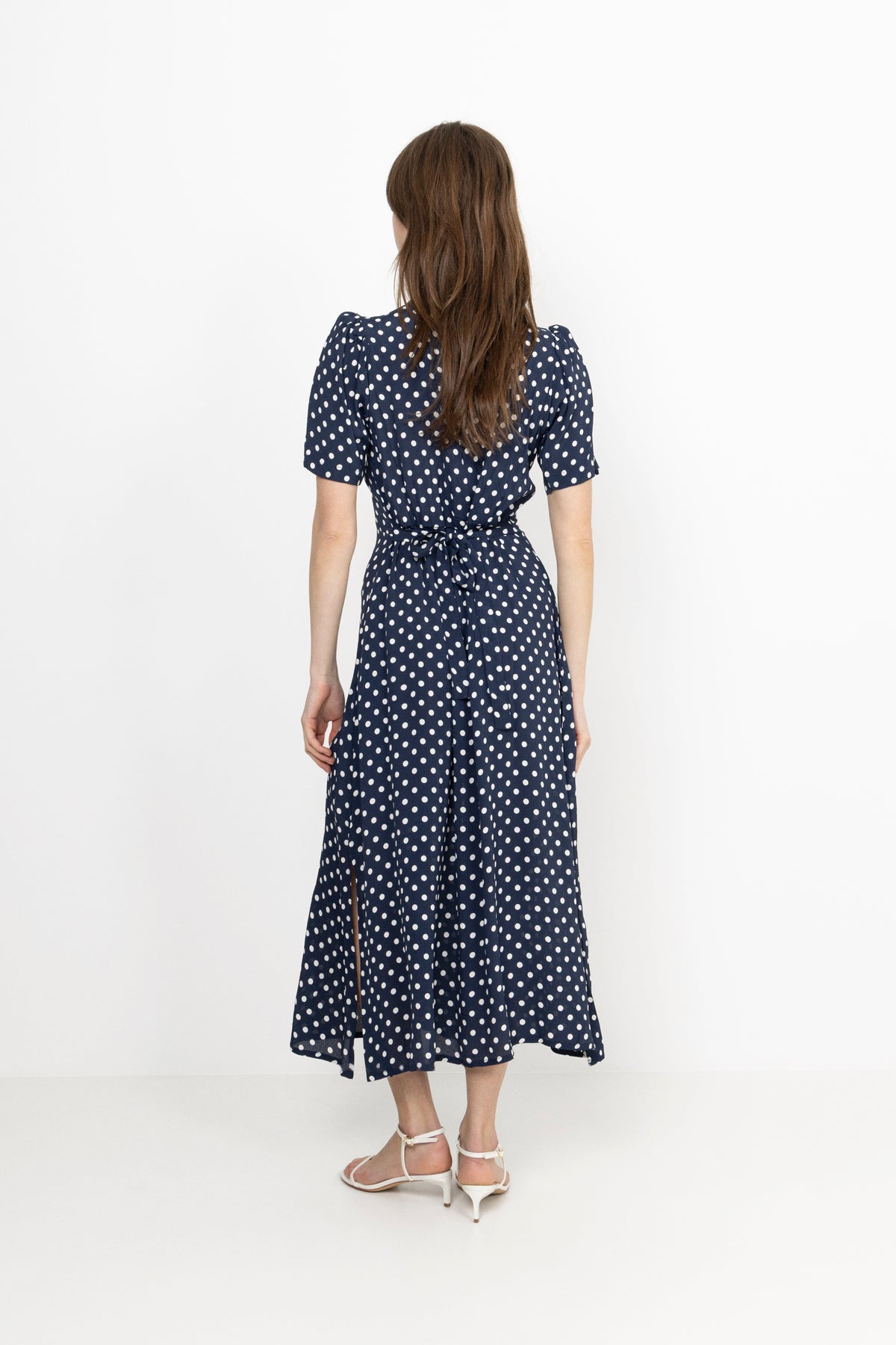 Angela Dress - Polka Blue