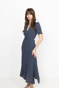 Angela Dress - Polka Blue