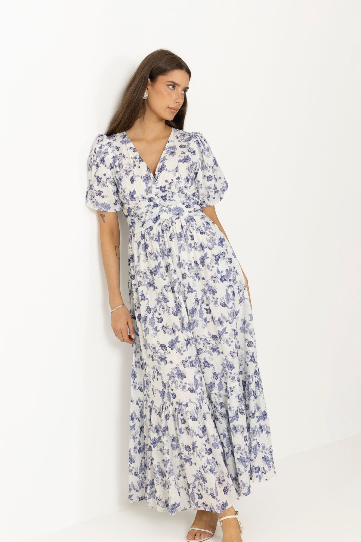 Leonora Dress - Porcelain Blue