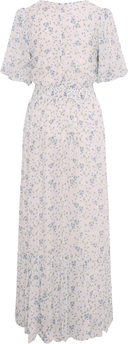 Leonora Dress - Blue Fleur Georgette