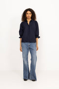 Amy Blouse - Marine Poplin