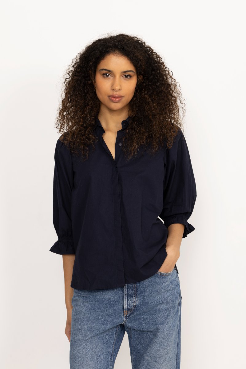 Amy Blouse - Marine Poplin