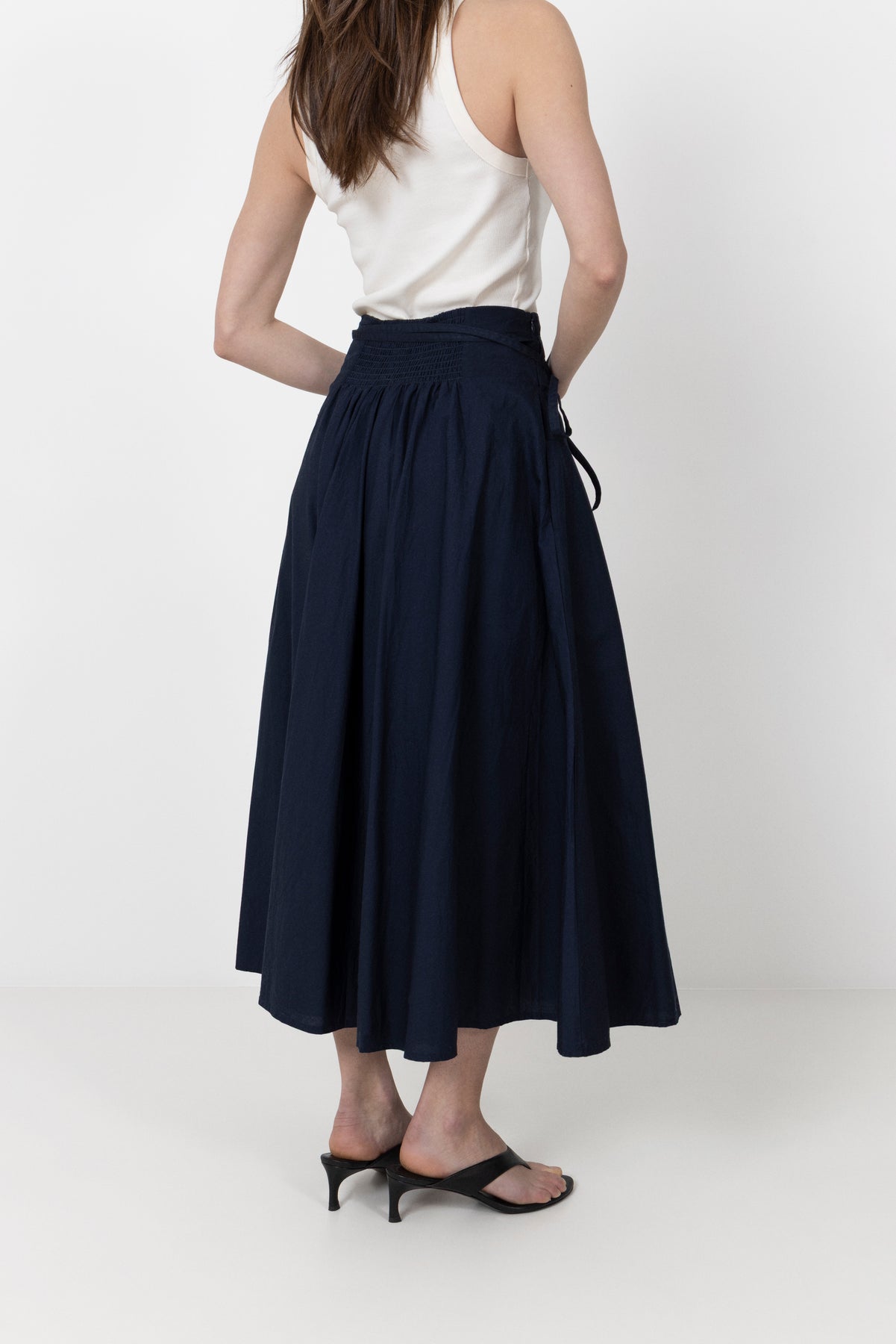 Astrid Skirt - Marine Poplin