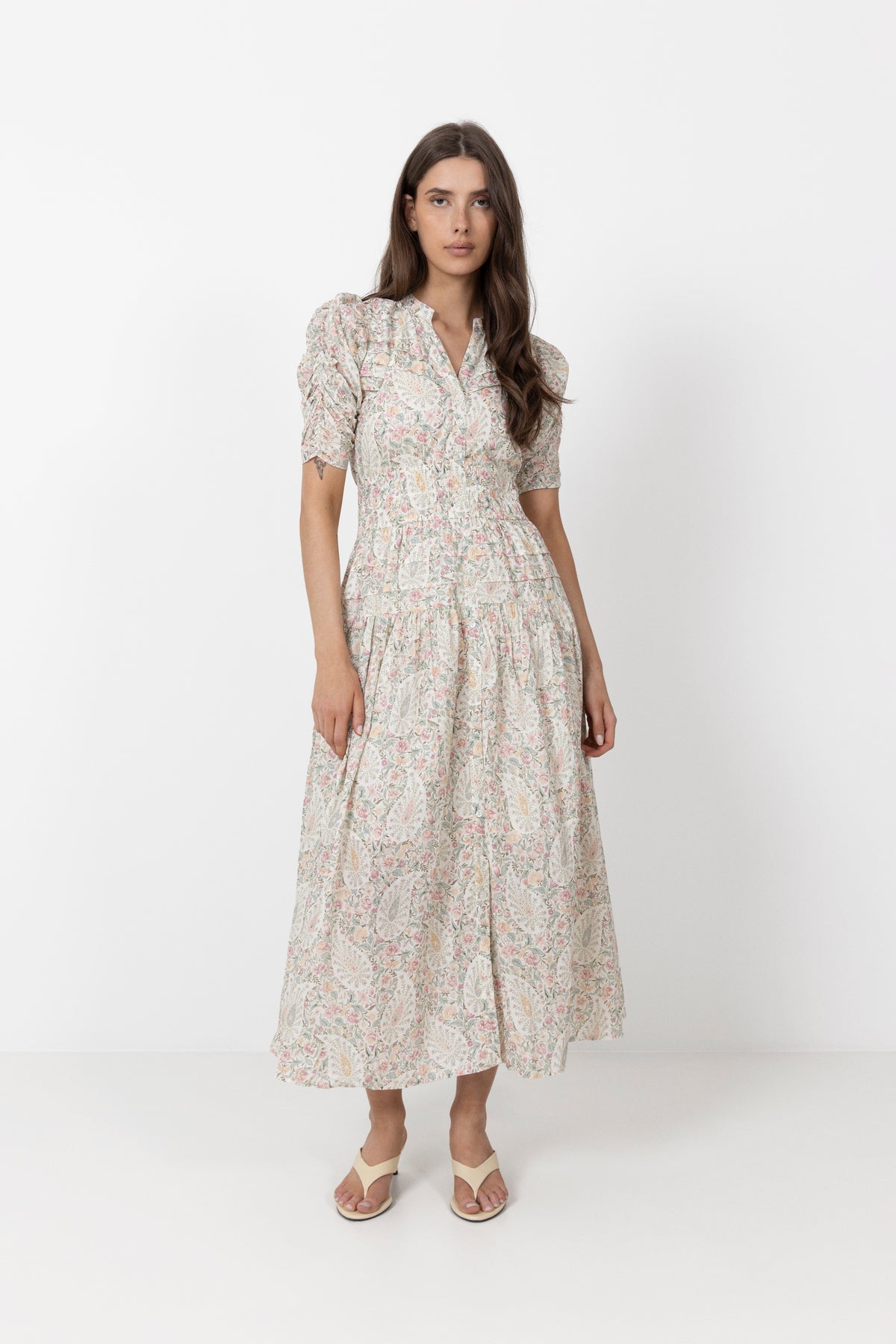 Fabienne Dress - Pink Garden