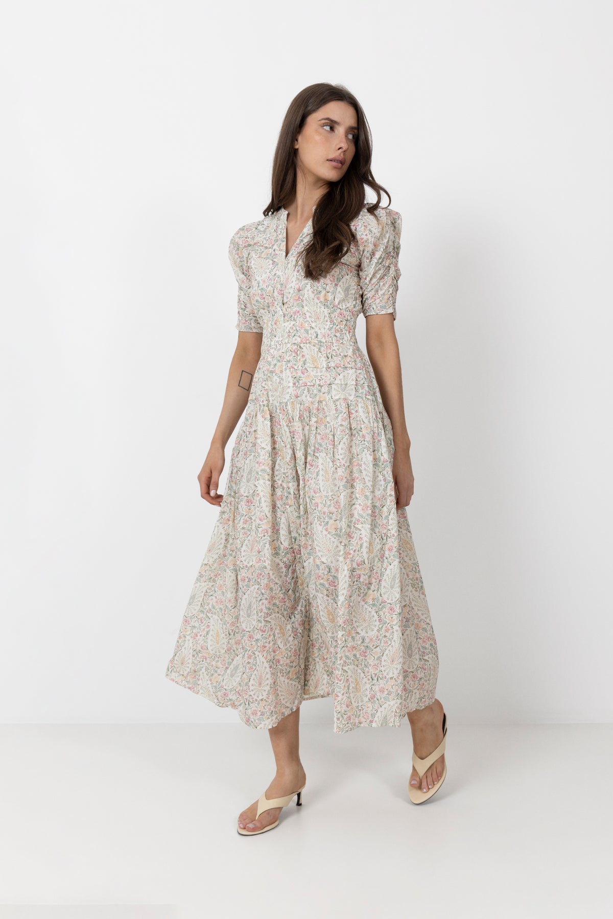 Fabienne Dress - Pink Garden