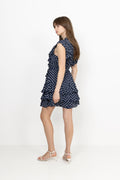 Otilie Dress - Polka Blue