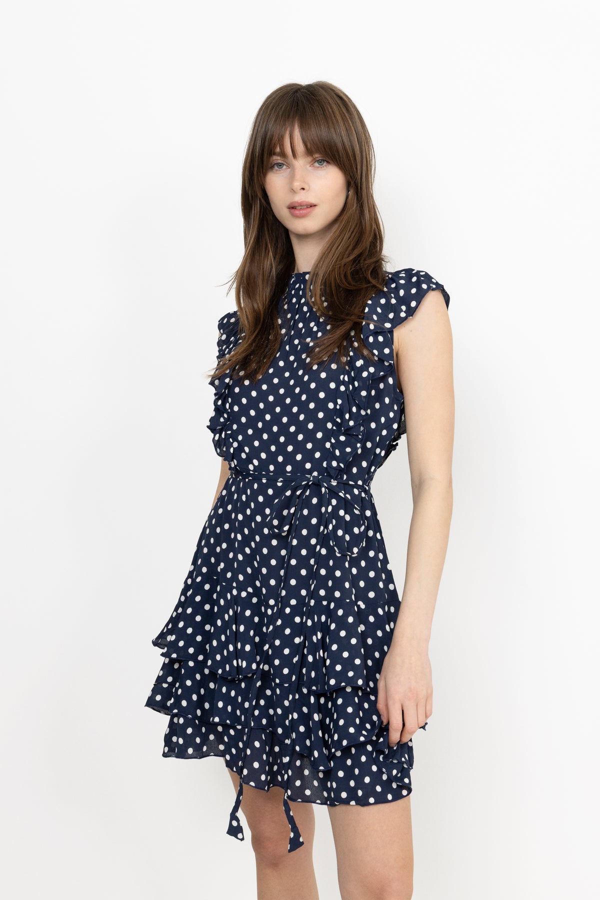 Otilie Dress - Polka Blue