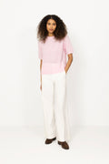 Yasenya Ss Knit Pullover - Pink Lady