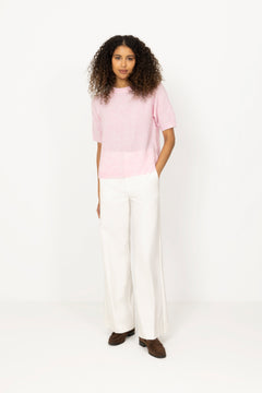 Yasenya Ss Knit Pullover - Pink Lady