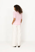Yasenya Ss Knit Pullover - Pink Lady