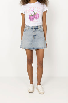 Denim Mini Skirt - Blue Washed