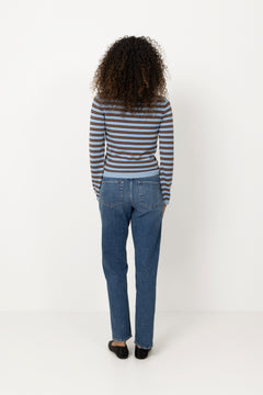Florence Stripe Polo - Blue Mix