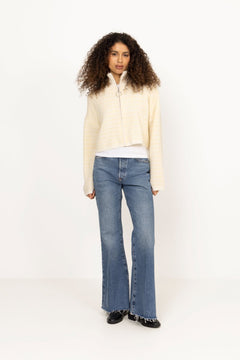 Tine Waffle Check Cardigan - Lt. Yellow Mix