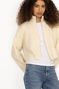 Tine Waffle Check Cardigan - Lt. Yellow Mix