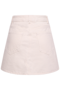 Denim Mini Skirt - White