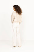 Tine Light Check Cardigan - Lt Brown Mix