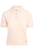 Cashmere Short Sleeve Polo - Ecru