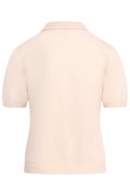 Cashmere Short Sleeve Polo - Ecru