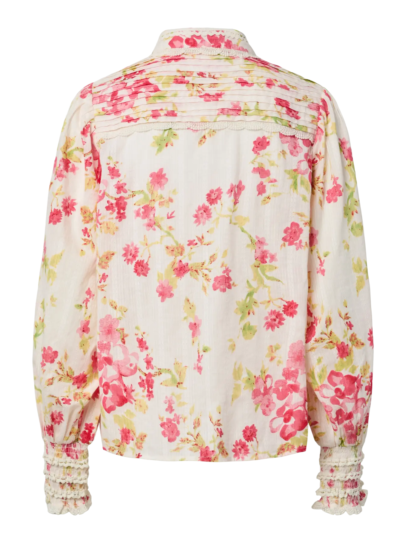 Yassomelli Ls Shirt - Birch Red Flowers