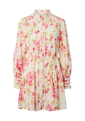 Yassomelli Ls Shirt Dress - Birch Red Flower